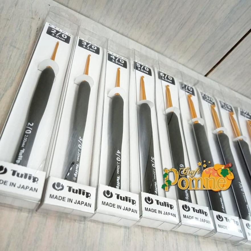 Sale 6.6 TULIP ETIMO GREY GOLD (satuan) PREMIUM CROCHET HOOK MADE IN JAPAN / Jarum Rajut Hakpen Tuli