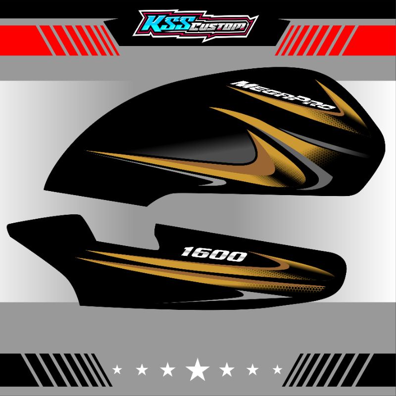 striping mp hiu custom variasi keren - striping megapro hiu variasi