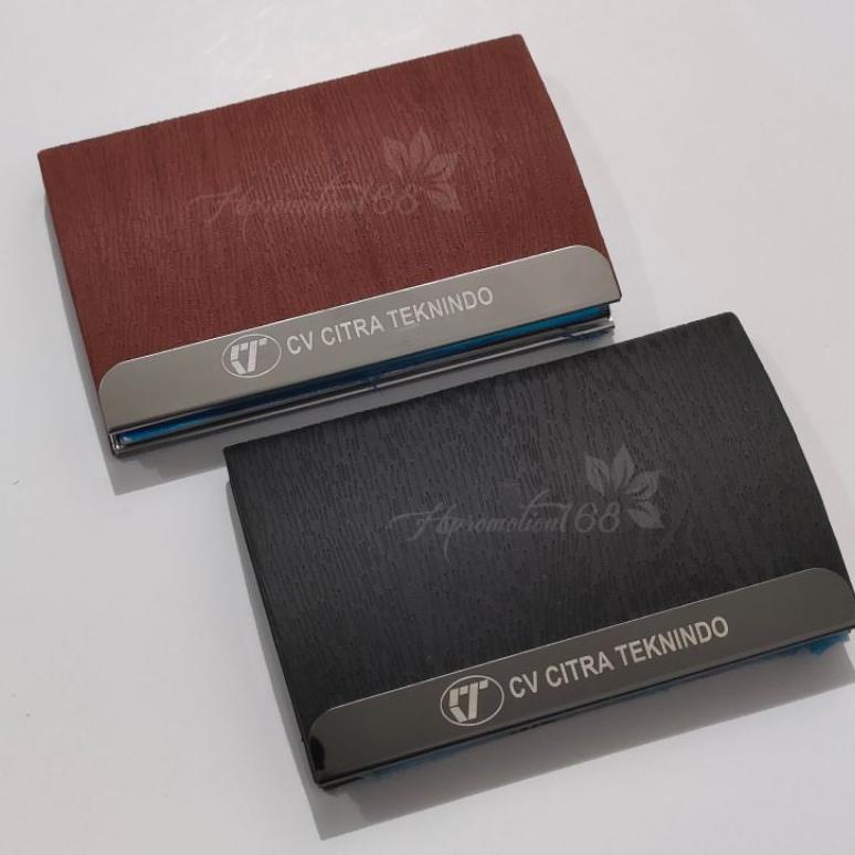 New [Custom Nama] Tempat Kartu Nama Hs-15 Gd | Dompet Kartu Kredit, Atm, Ktp, Id Card | Name Card Ho