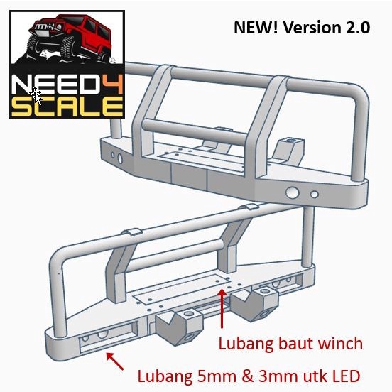 Front Bumper Bull RC MN-90 91 99 99s Series (Bumper Depan)