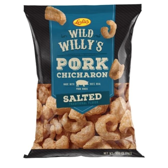 

=====] LESLIE'S WILLD WILLY'S SALTEF PORK CHICARON 90 gr