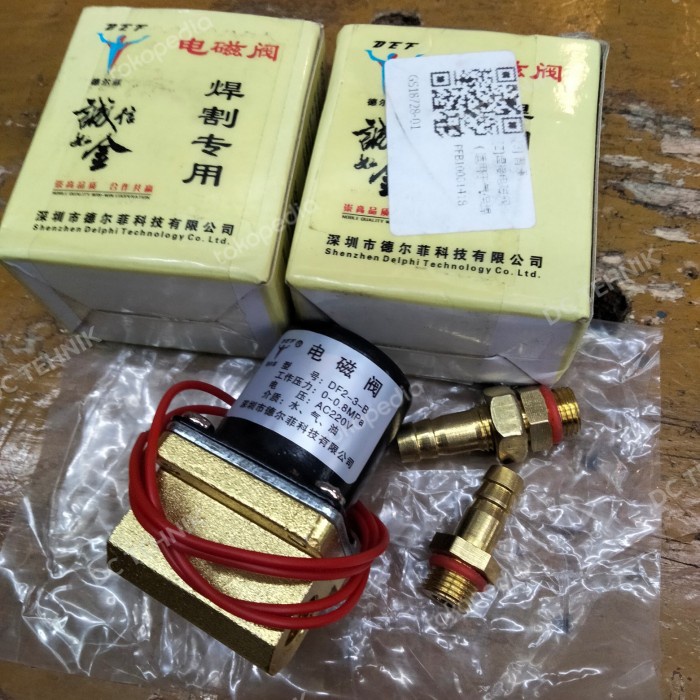 Plc Solenoid Valve Mini Katup Las Argon Df2-3-B Ac220V Dc24V Ac36V