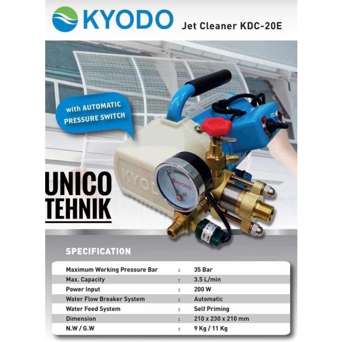 Mesin Cuci Ac Jet Cleaner Kyodo Kdc 20E Otomatis / Alat Steam Ac Kyodo