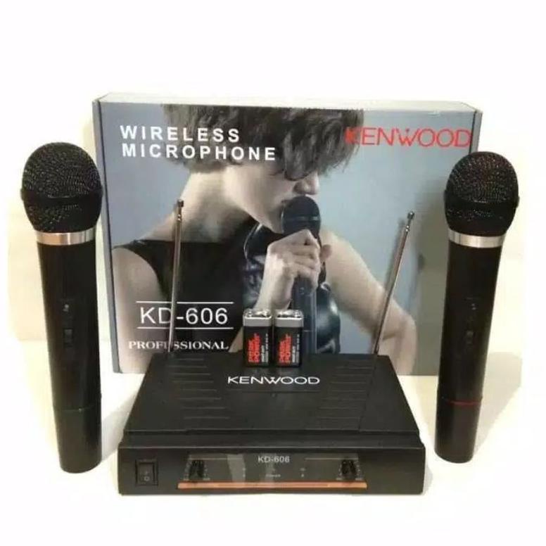 Viral Mic Wireless Kenwood Kd606 Double Mic Wireless Microphone Kenwood Kd 606 Mic Tanpa Kabel Msx