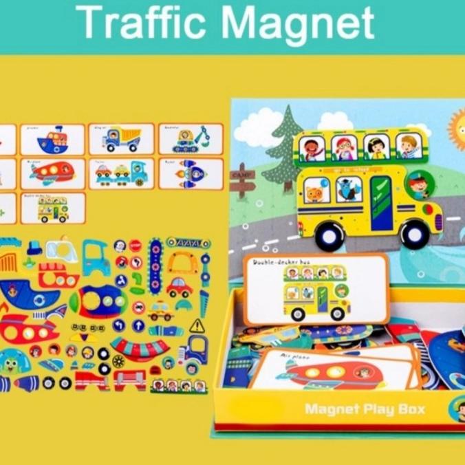 Kado mainan Anak Magnet Box / Mainan Kotak Magnet tempel Puzzle anak hen02