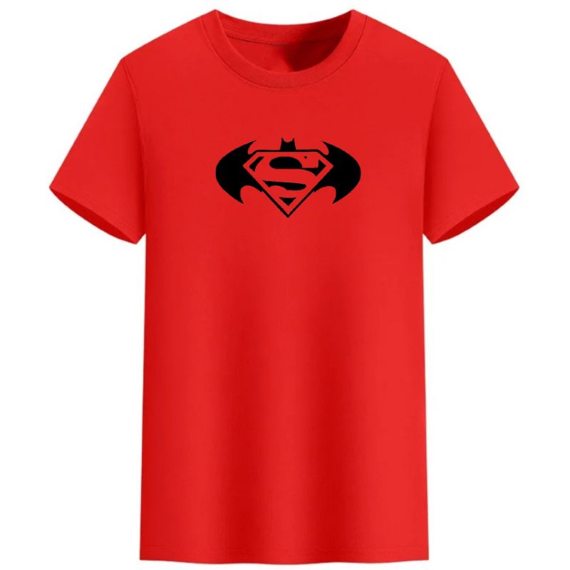 Baju Kaos Pria Batmen Superman Kaos Oblong Cowok Lengan Pendek Atasan Lelaki Dewasa Cod