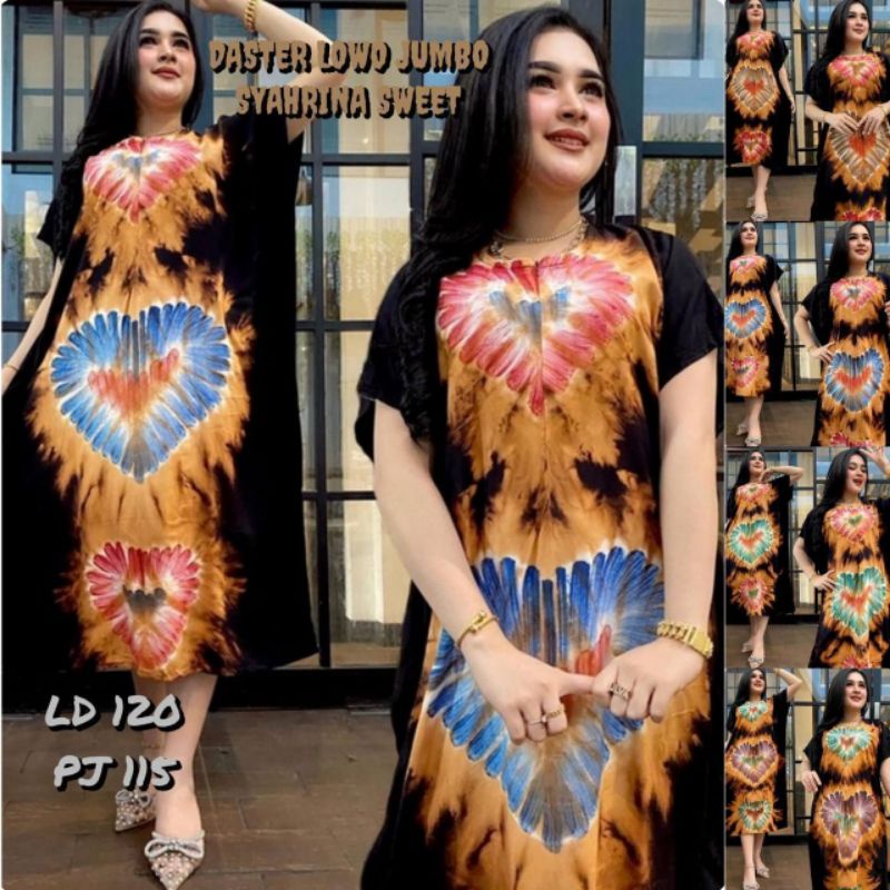 Daster Lowo Jumbo Lengan Pendek Busui Resleting Depan Homedress Baju Kelelawar Bumil Kekinian Termurah Batik Pekalongan