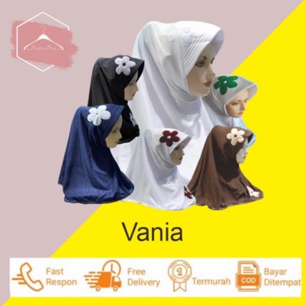 Bergo Kerudung Hijab Langung Anak Sekolah Sd/Mi Model Vania / Bunga