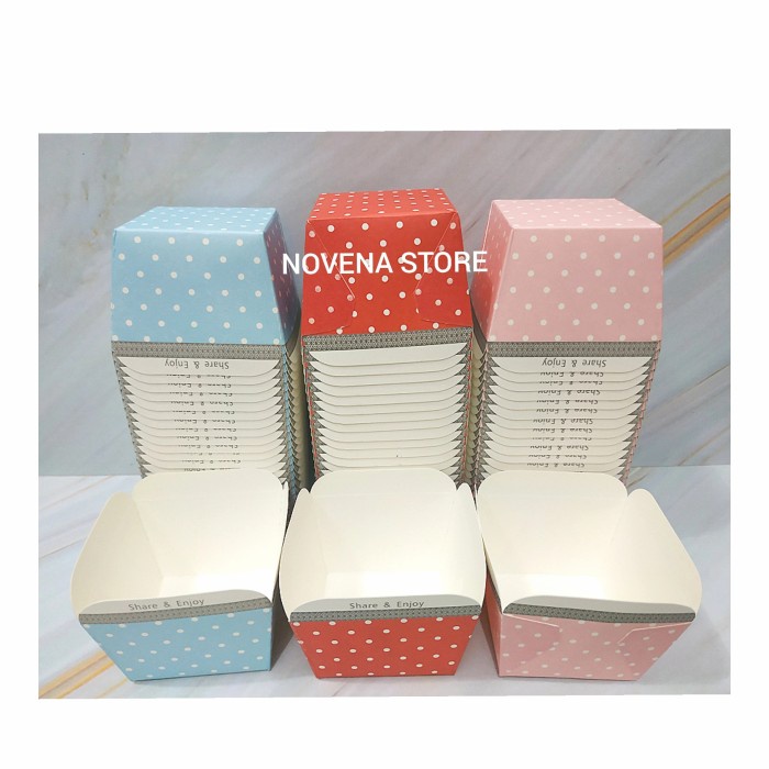 Paper Cup Cake Case Square Muffin Kertas Muffin Kertas Roti-100Pcs