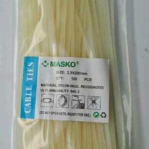 

:<:<:<:<] Kabel ties 20 cm putih 100 pcs