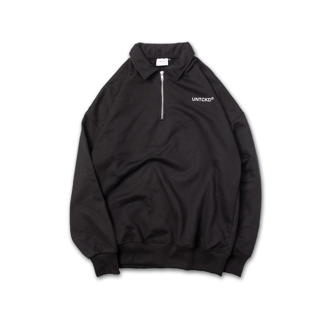 Halfzip Rugby Shirt Black