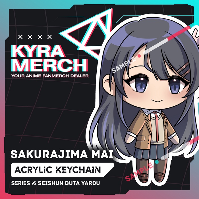 Keychain Anime Seishun Buta Rascal Sakurajima Mai | KyraMerch Anime Fanmerch Dealer