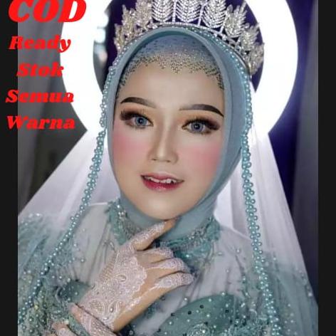 Termurah Veil Pengantin Payet Manik, Slayer Akad Mutiara, Ibu Besan, Wisuda, Pengajian, Kerudung Pen
