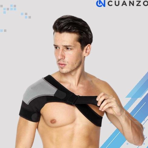New Shoulder Support Brace Guard Wrap Belt Fitness / Penyangga Penopang Penahan Bahu Tangan Kanan Ki