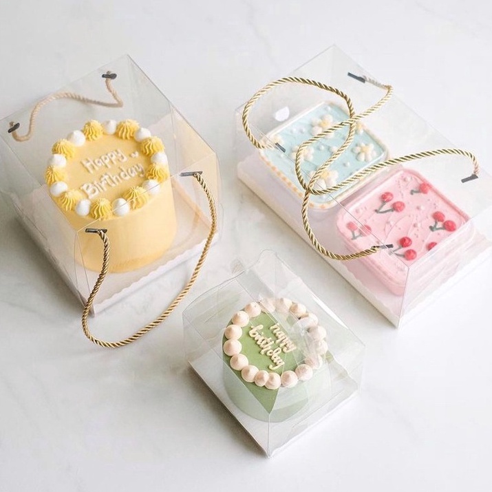 

➟ Box Mika Tali / Box Kue Transparent / Cake Box 43