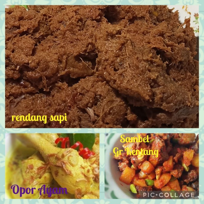 

Paket Lauk Menu Masakan Makanan Lebaran Idul Fitri