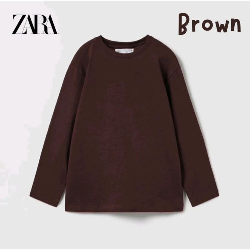 B227454 ZARA* ORIGINAL BASIC LONGSLEEVE Baju kaos anak laki-laki polos lengan panjang
