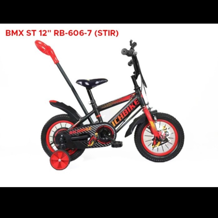 Sepeda Anak Bmx 12 Inch Richbike Stir Dorongan Ban Pompa