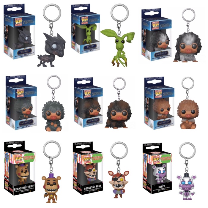 Funko Pop Keychain (Fantastic Beasts, Niffler, Pickett, Freddy, Foxy)