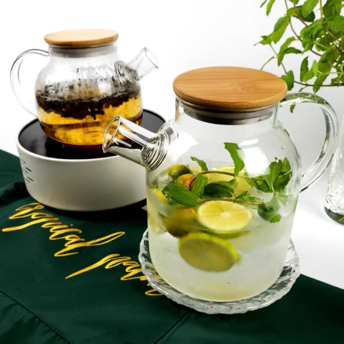 PROMO TEKO/PITCHER 2 IN 1 TEKO KACA TAHAN PANAS/DINGIN BISA MASAK TEH/KOPI/A ORIGINAL BEST SELLER