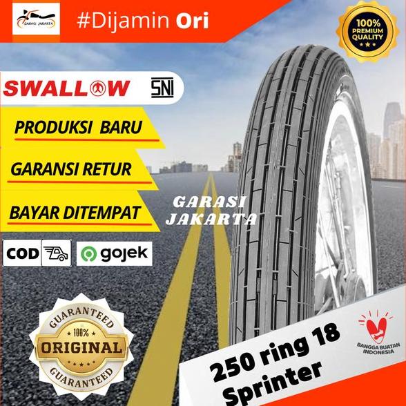 BAN LUAR MOTOR SWALLOW 250-18 RING 18 S-201 SPRINTER SWALLOW