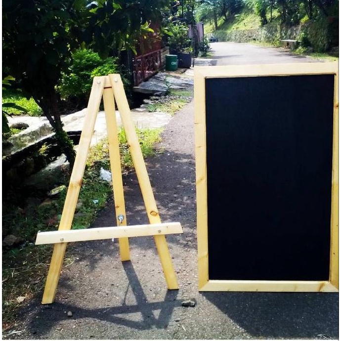

Standing tripot 60cm kayu kaki penyangga papan tulis kapur