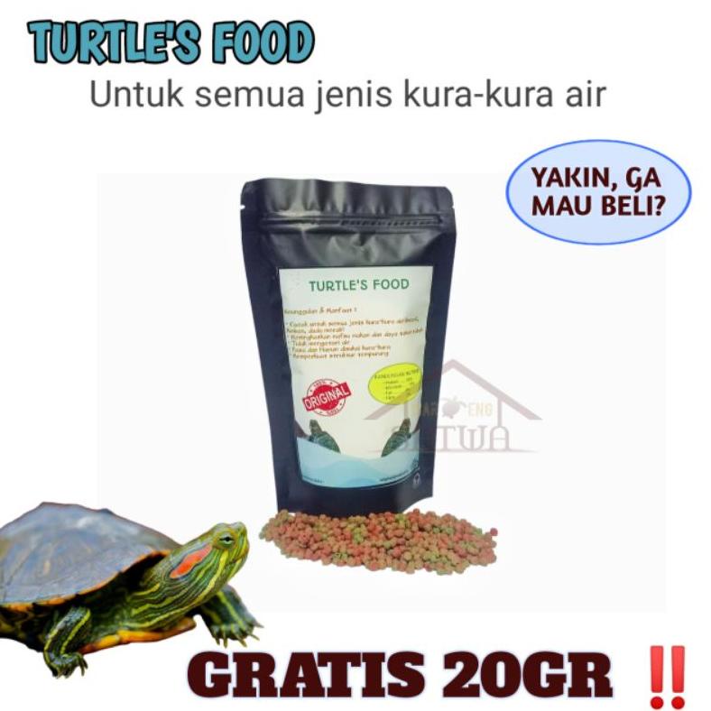 Limited 100+20Gr Makanan Kurakura Brazil Res Ambon Pelet Kurakura Air Turtle Food Pakan Kura Ambon C