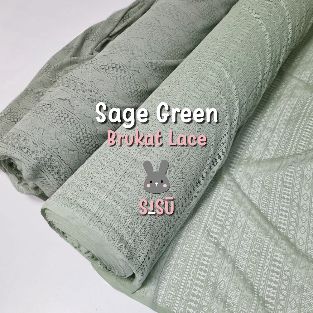 0,5 Meter Kain Brukat malika Brokat Lace Tile Tulle Meteran Motif Salur Garis Bahan Kebaya Dress Gau
