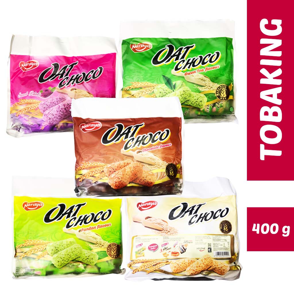 

NARAYA OAT CHOCO VANILLA PANDAN GREEN TEA SWEET POTATO STRAWBERRY 400GR