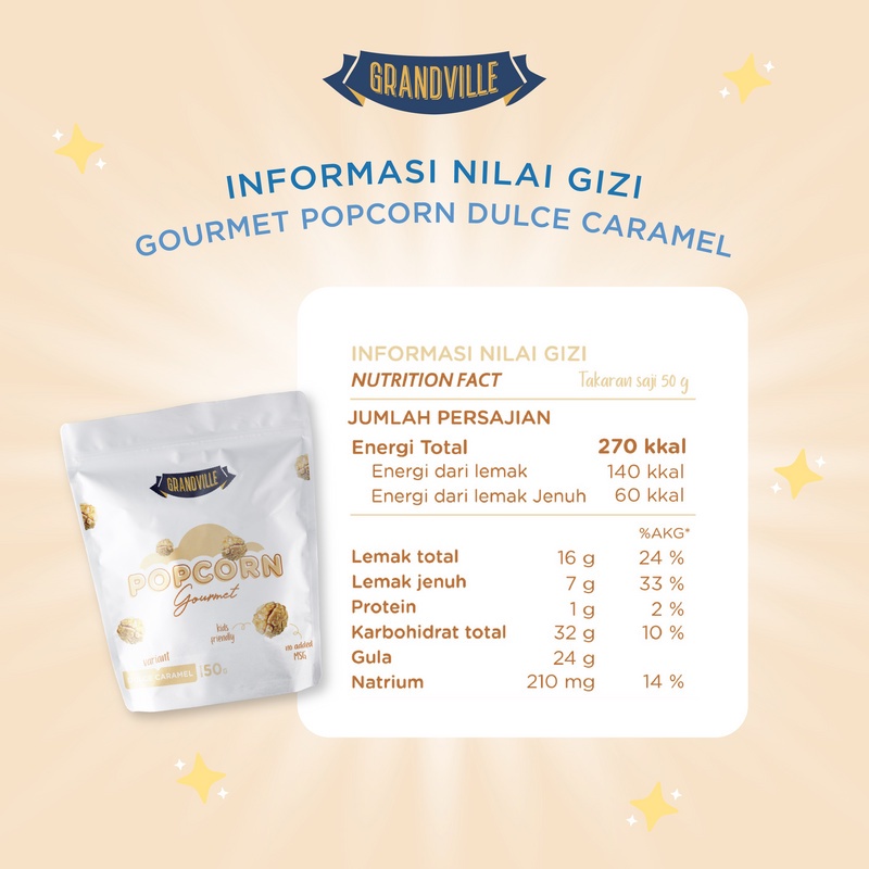 

GRANDVILLE POPCORN GOURMET DULCE CARAMEL