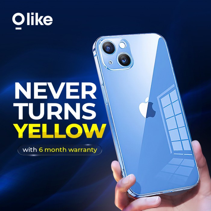OLIKE CASE CLEAR APPLE IPHONE 13 14 PRO MAX TRANSPARAN ANTI KUNING TC1