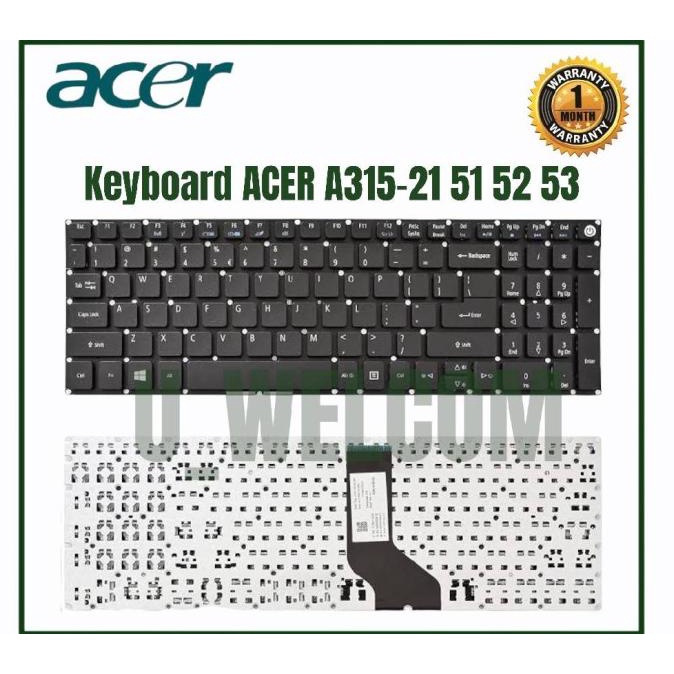 Keyboard Acer Aspire 3 A315 -21 A315-41 A315-31 A315-51 A315-53