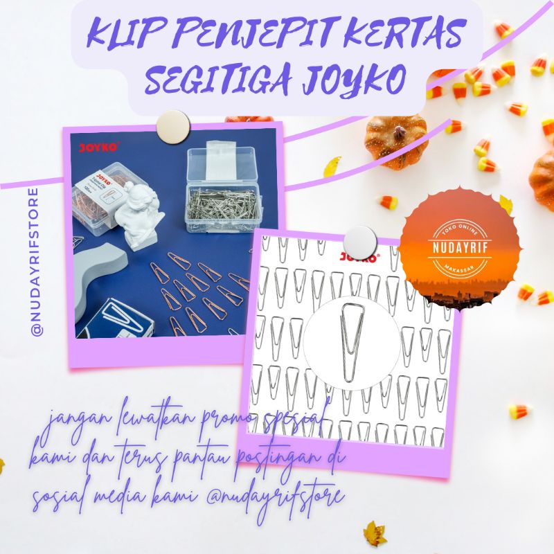 

P.13_KLIP PENJEPIT KERTAS SEGITIGA JOYKO