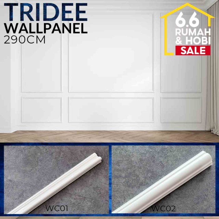 Wall Moulding Wainscoting Dinding Profil TRIDEE WALLPAPER