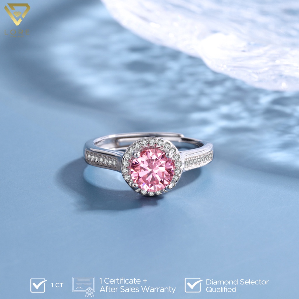 Lore Jewellery - Pink Edition Perhiasan Moissanite Lapis Emas 18K Kalung/Cincin/Gelang/Anting - Necklace/Ring/Bracelet/Earring Moissanite //