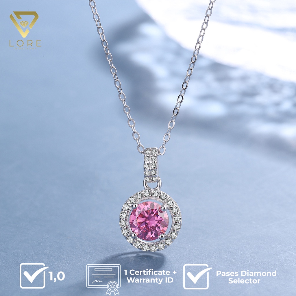 Lore Jewellery - Pink Edition Perhiasan Moissanite Lapis Emas 18K Kalung/Cincin/Gelang/Anting - Necklace/Ring/Bracelet/Earring Moissanite //