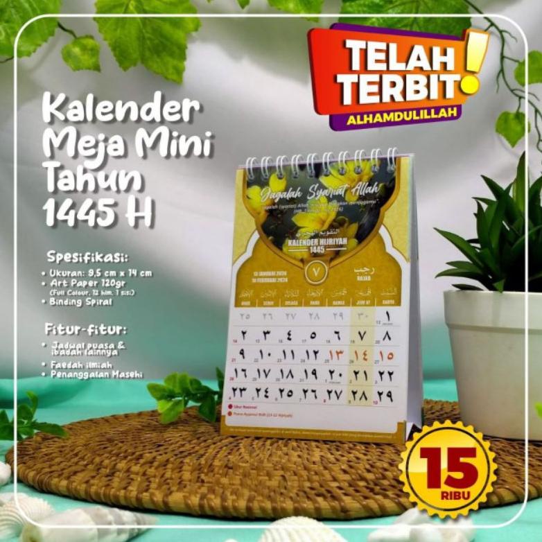 

Trending Kalender Hijriyah 1445 H Model Duduk (Meja) Ukuran Mini