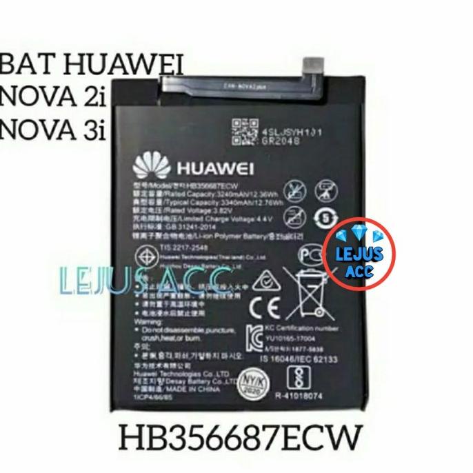 Baterai Batre Battery HuaWei Nova 2i Nova 3i HB356687ECW original