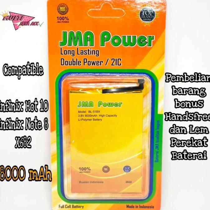 Baterai JMA Power Double Power Original Infinix BL-51BX Note 8 Hot 10