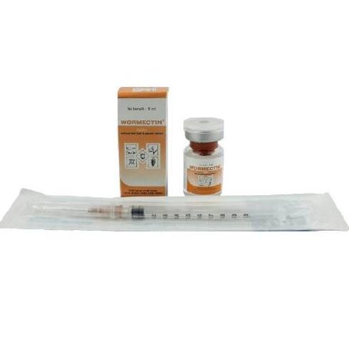 Obat Jamur Suntik Kucing-Anjing-Kelinci WORMECTIN + Insulin