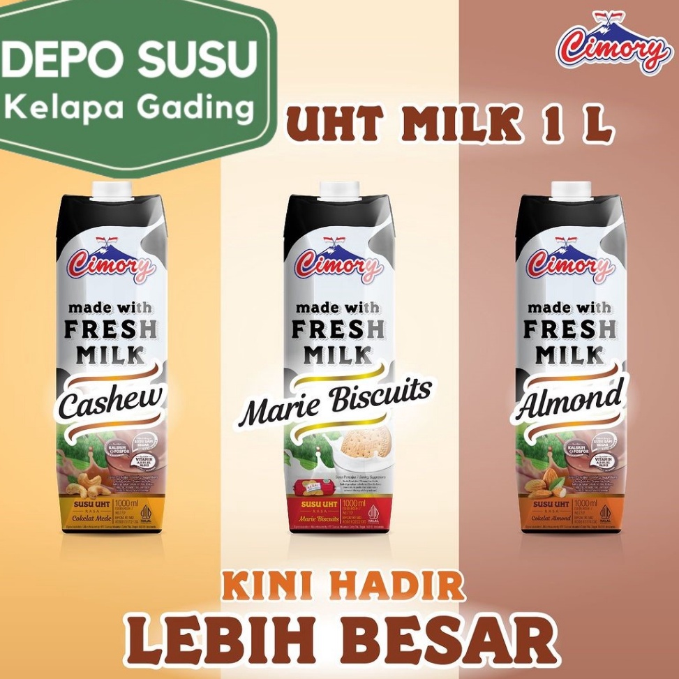 

Terbatas Cimory UHT 1 Liter Cashew Almond Chocolate Coklat Marie Biscuits 1L Chimory 84