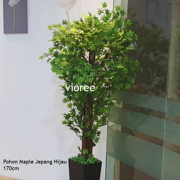 FLASH SALE 170CM TANAMAN HIAS PLASTIK MAPLE JEPANG POHON ARTIFICIAL TINGGI BESAR TERMURAH