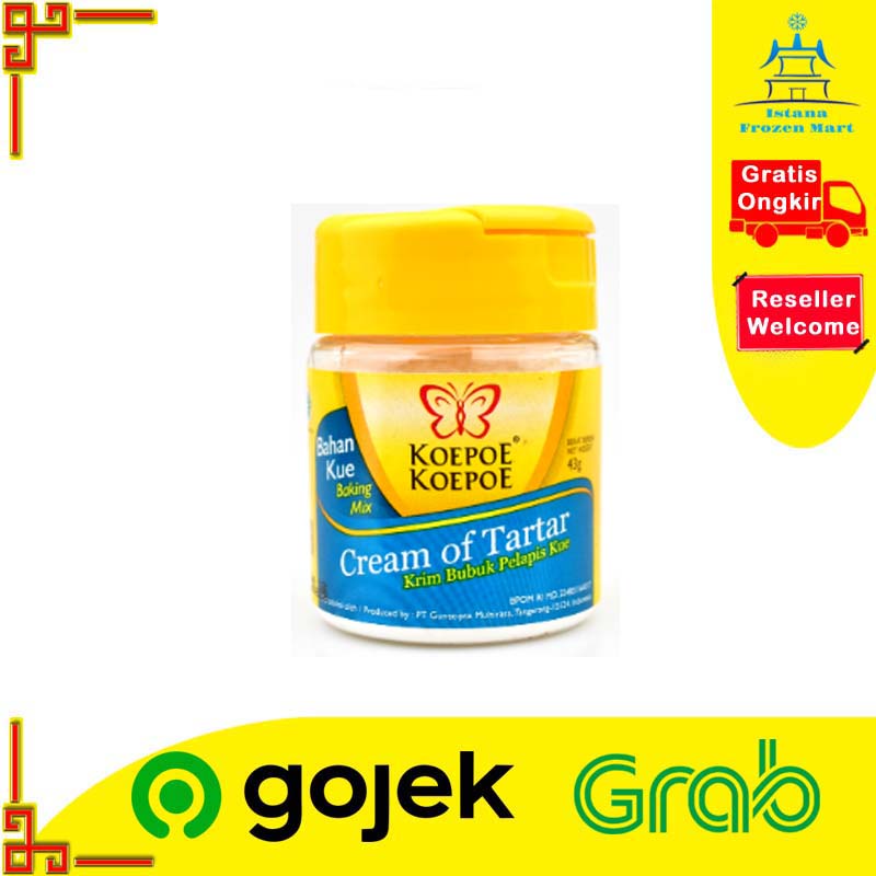 

Krim Bubuk Pelapis Kue Cream Of Tar Tar Kupu 43 Gram - KOEPOE KOEPOE