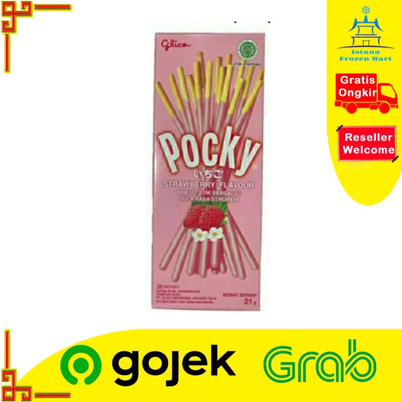 

Glico Strawberry Stick Biscuit 21 Gram - POCKY