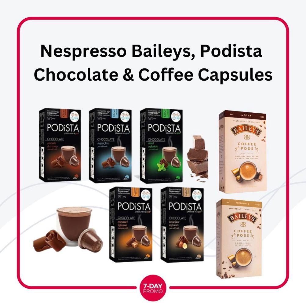 

Nespresso Chocolate & Coffee 10 Capsule Podista Baileys Original Podista