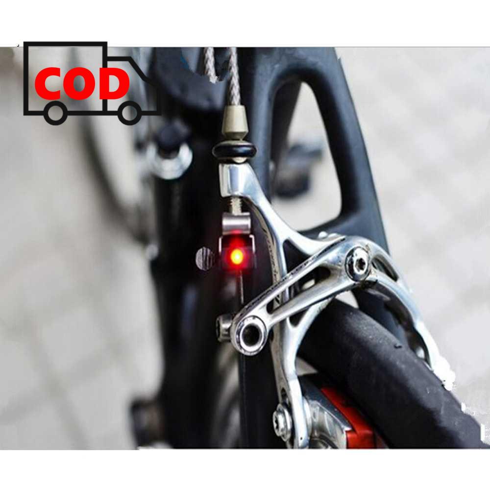 Lampu Rem Belakang Sepeda LED Waterproof Cahaya Merah Baterai Kancing