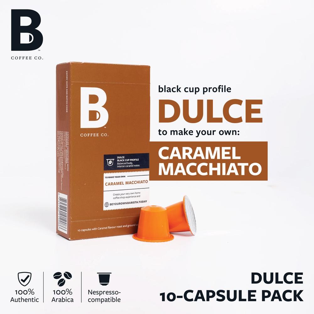 

B Coffee Co. Dulce Caramel Macchiato Kopi Kapsul Nespresso Compatible Coffee Capsule