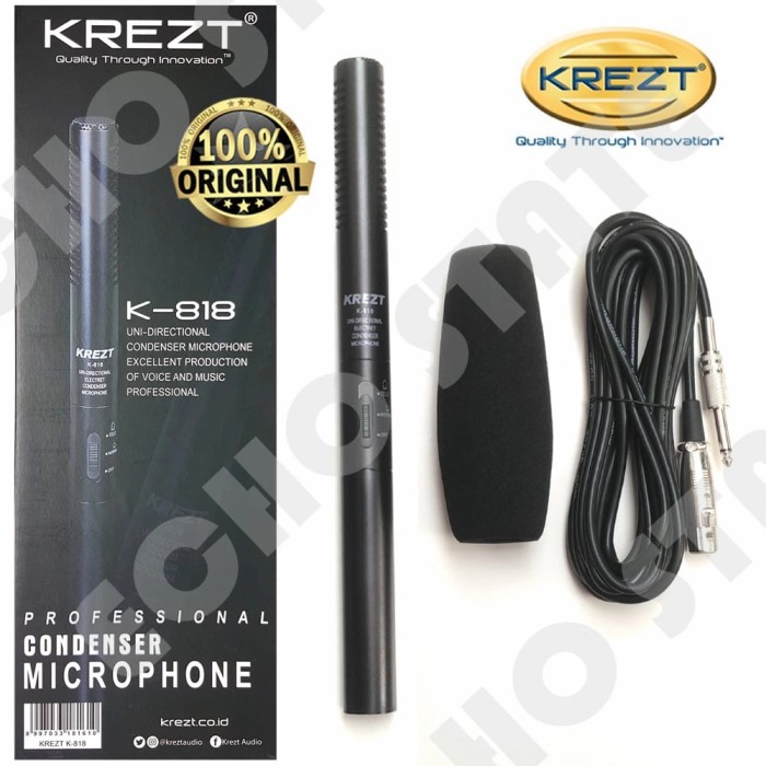 TERMURAH KREZT K 818 MIC MICROPHONE CONDENSOR KABEL K818