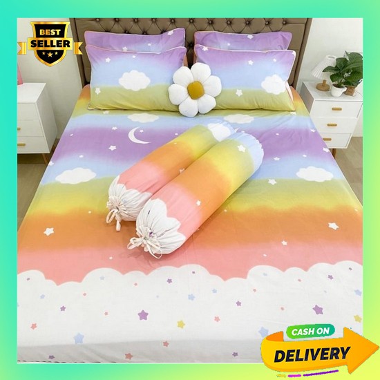 Spray Aesthetic Murah Meriah Warna Pastel Lembut Dan Halus Set Sarung  Sprei Katun Murah Free Anti