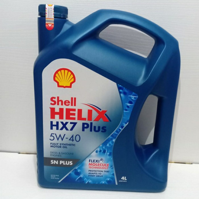 Oli Mobil Shell Helix Hx7 Sn Plus 5W-40 Fully Synthetic 4L 4000Ml